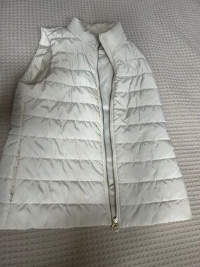 Michael Kors Ivory Quilted Puffer Vest